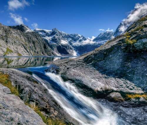 Paisaje natural en un viaje a Nueva Zelanda