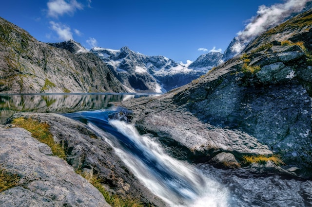 Paisaje natural en un viaje a Nueva Zelanda